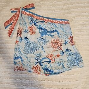 Coastal Print One Shoulder Blouse